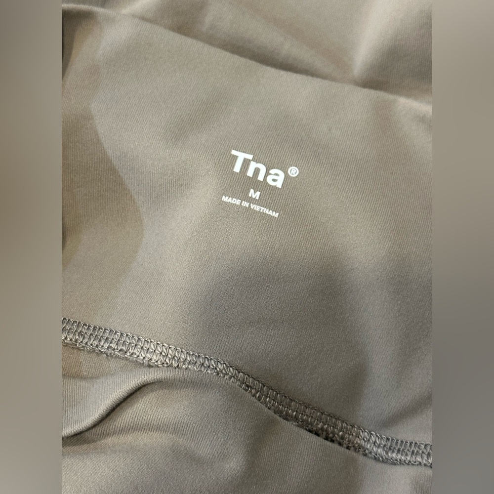 Aritzia Tna Atmosphere Wide Hi-Rise Legging | Deep Taupe - Picture 9 of 10